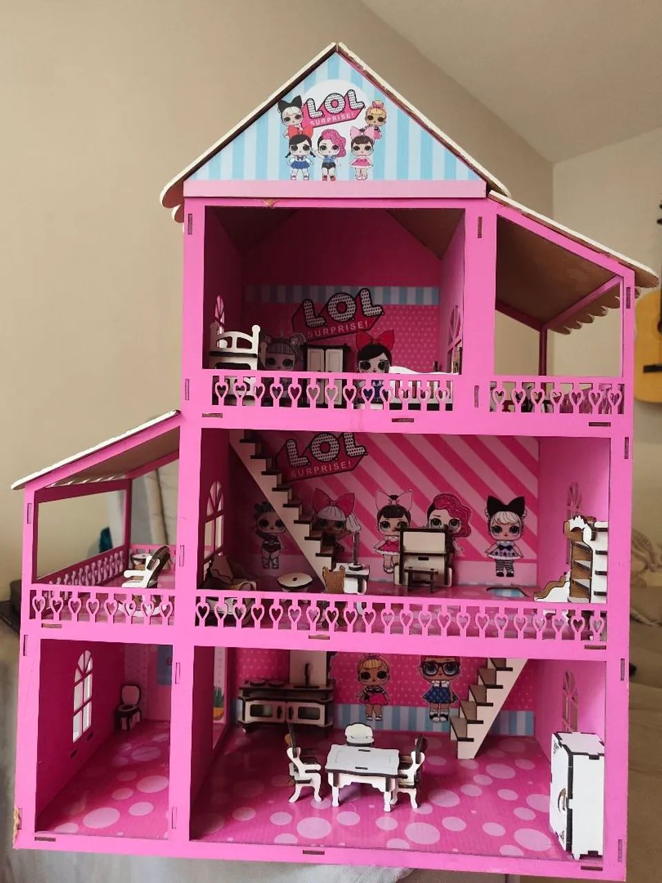 Casa de boneca MDF 