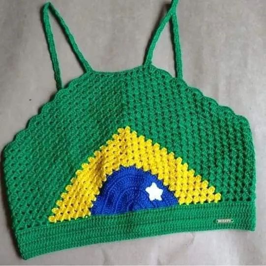 Top de crochê 