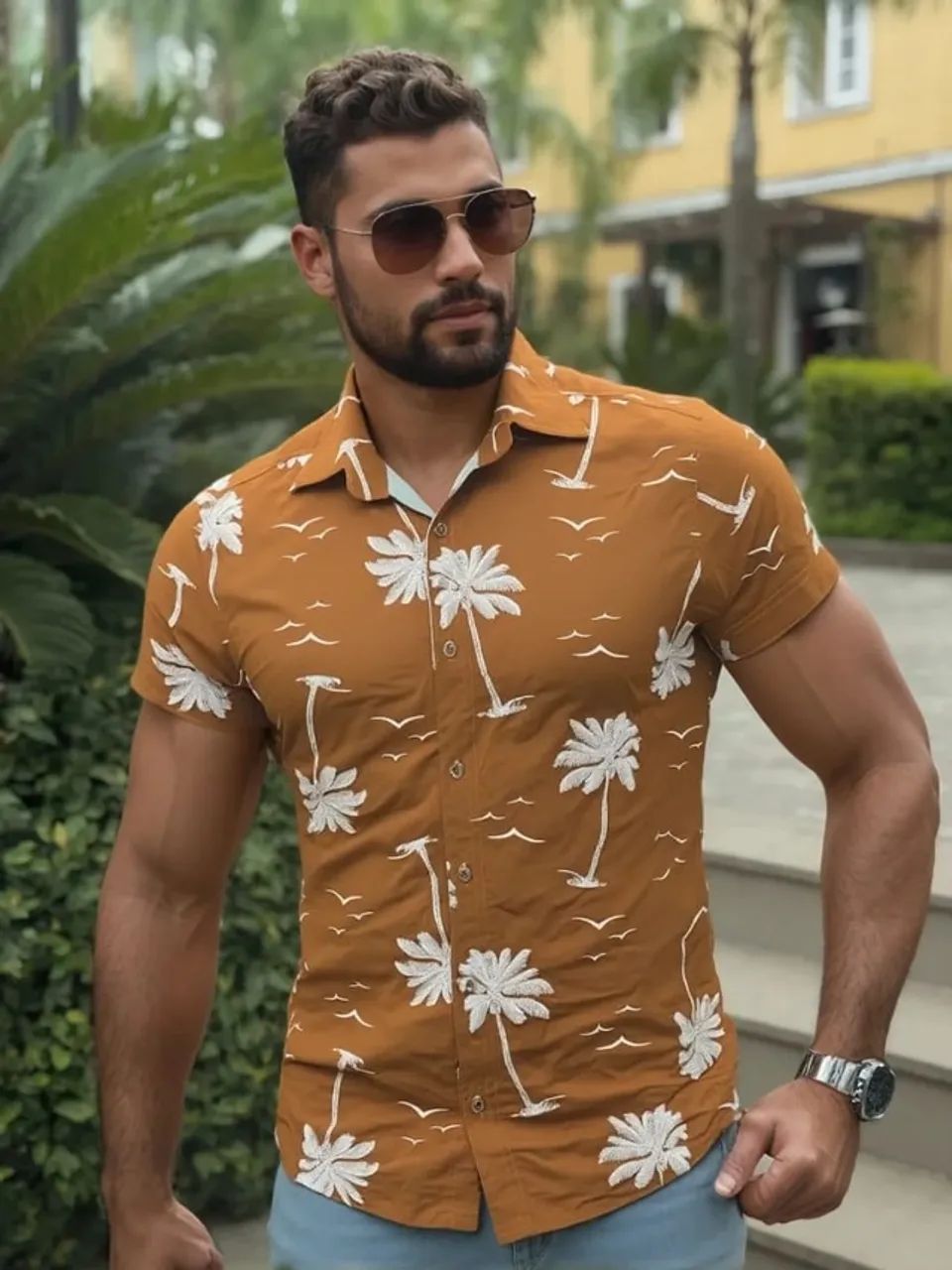Camisa Estampada Viscose
