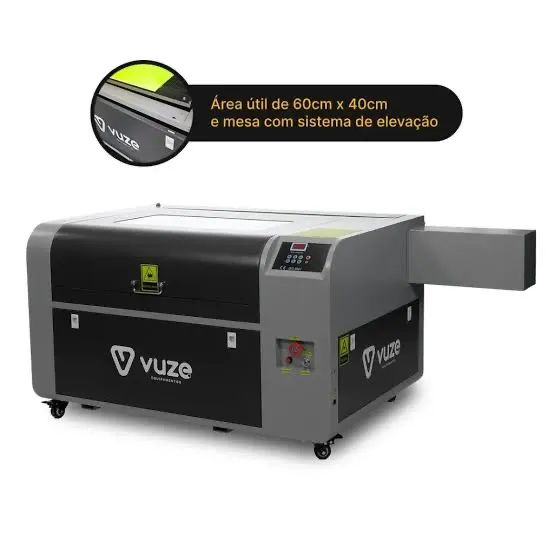 MÁQUINA CNC LASER DE CORTE E GRAVAÇÃO VC6040-LM 80W + CHILLER - Foto 4