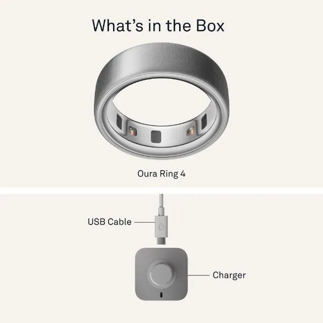 Oura Ring 4 Stealth / Brushed Silver - Foto 3