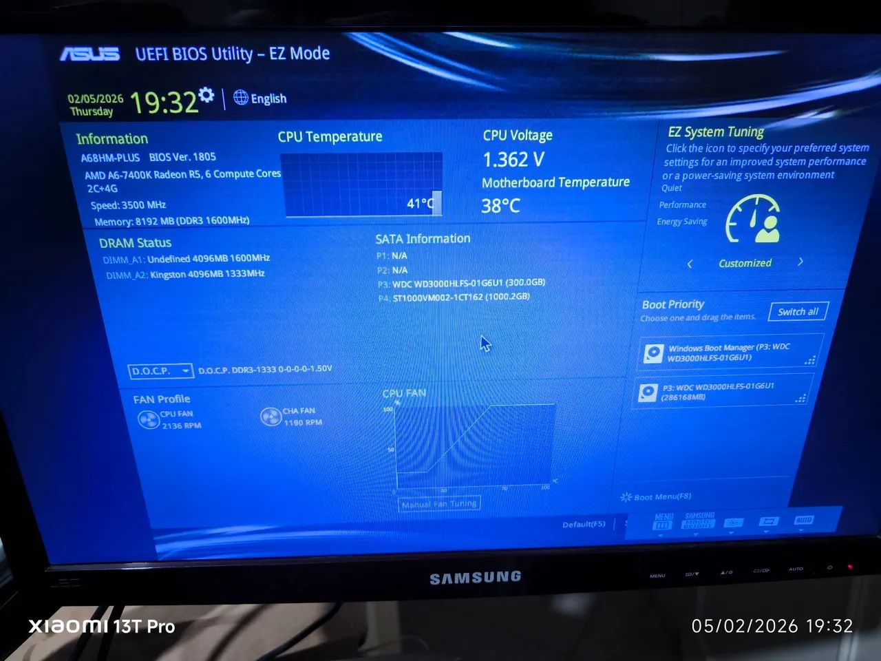Placa mãe Asus a68hmplus com processador A6 7400K com rsdeons r5 mais 4 gb ddr3  - Foto 5