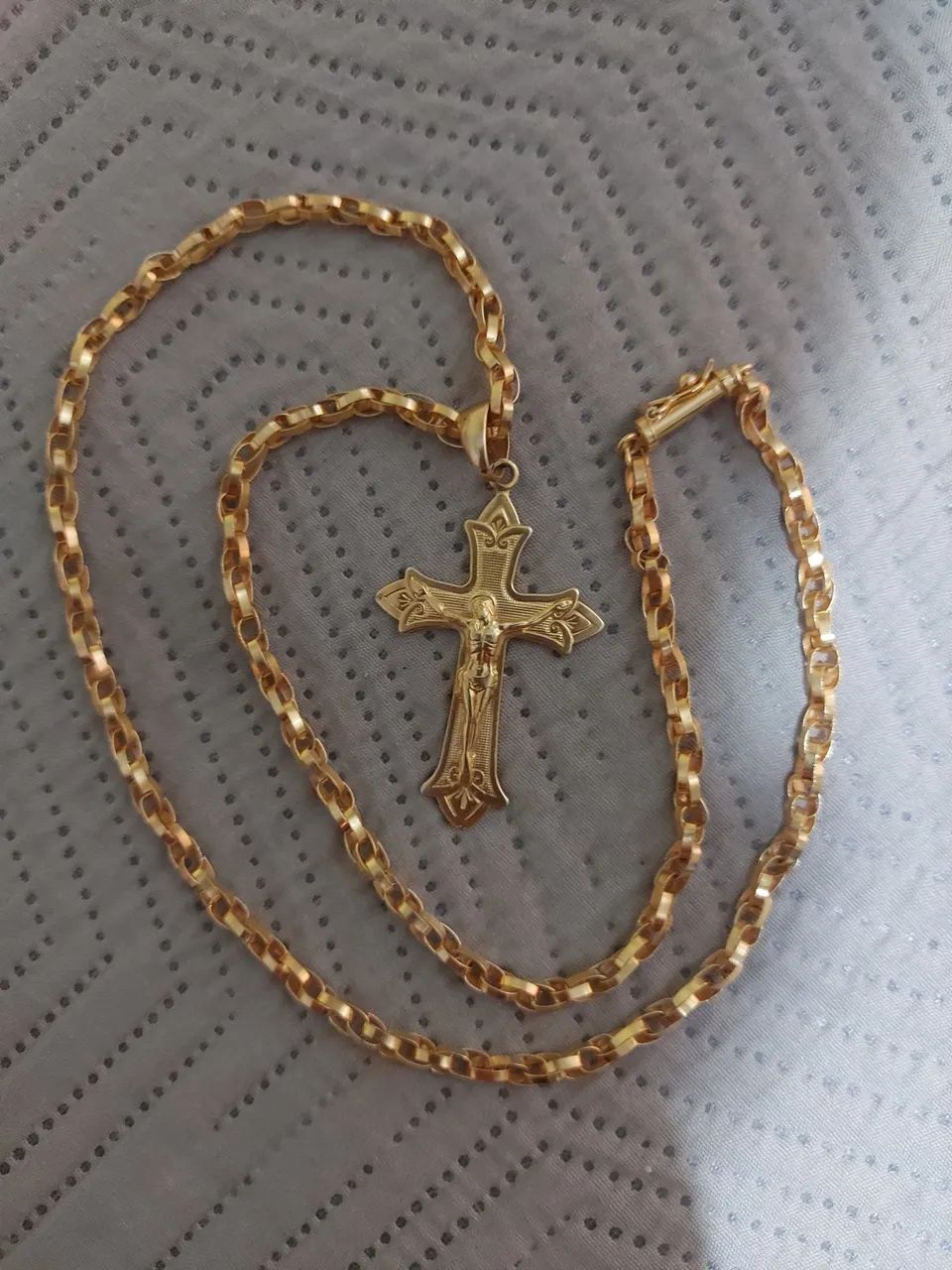 Cordão de prata banhado a ouro  - Foto 4