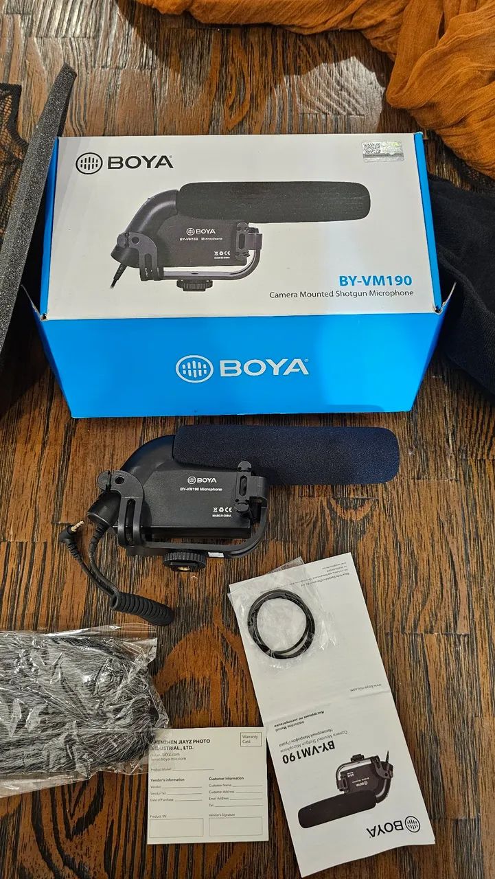 Microfone Profissional BOYA VM-190 - NUNCA USADO