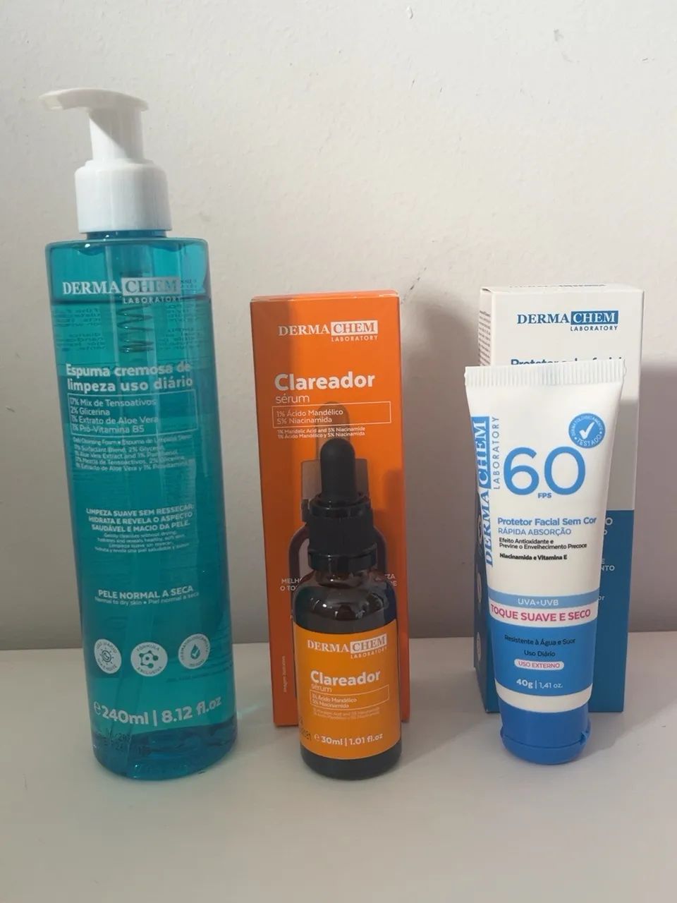 Kit Skincare Dermachem com Espuma + Protetor Solar FPS 60 + Sérum à Escolha - Foto 5