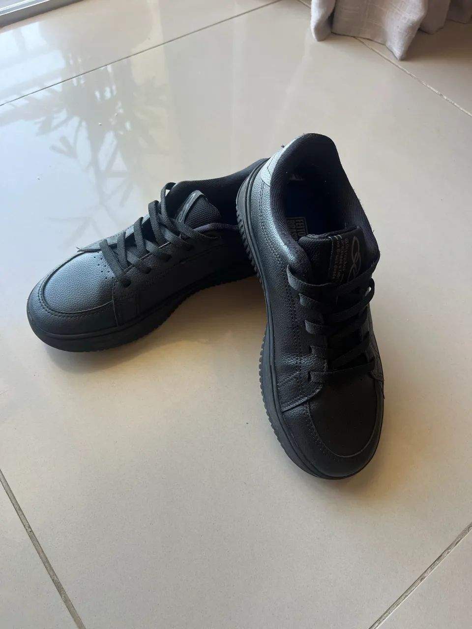 Tênis Olimpikus casual preto  - Foto 5