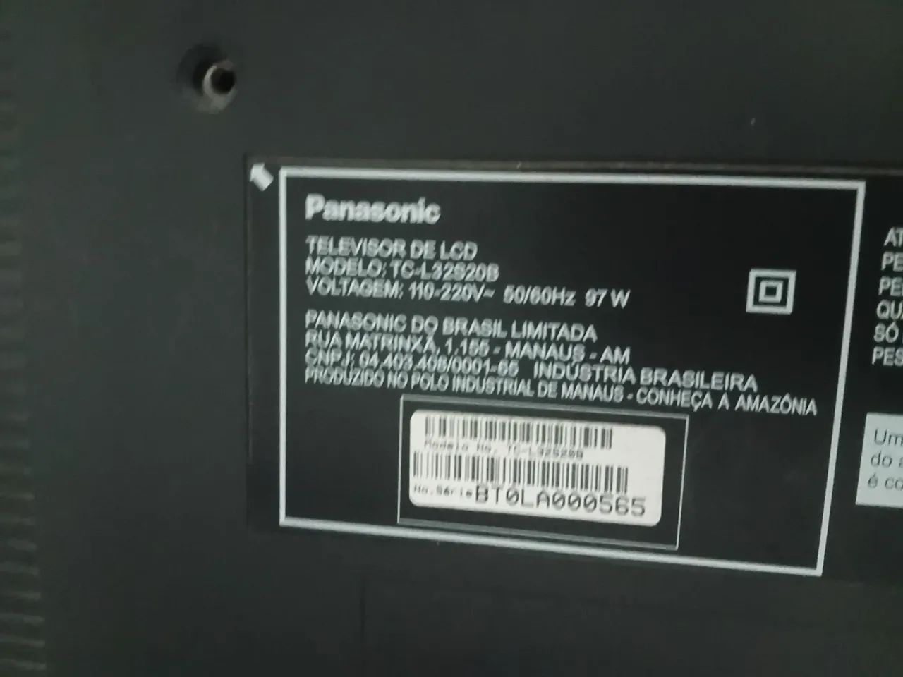 TV LCD Panasonic com defeito  - Foto 2