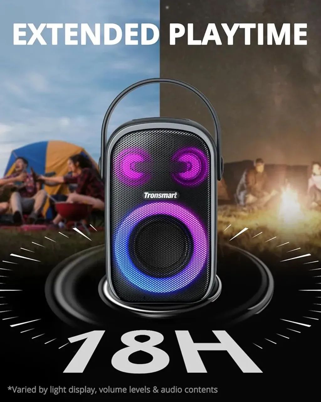 Caixa Bluetooth Tronsmart 18h d Bateria Graves incriveis - Foto 3