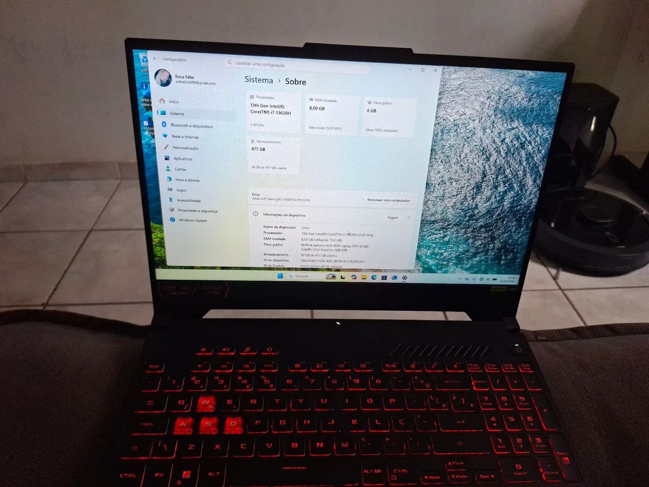 Notebook Asus Gamer 