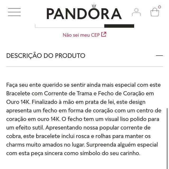 Bracelete pandora prata e ouro 14k - Foto 5