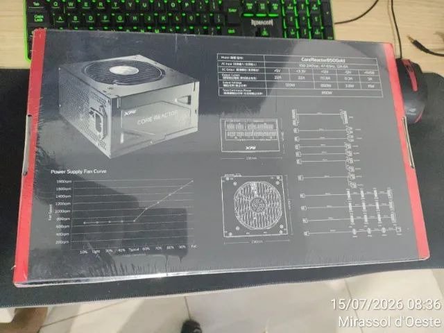 FONTE XPG 850 GOLD - NOVA LACRADA - Foto 5