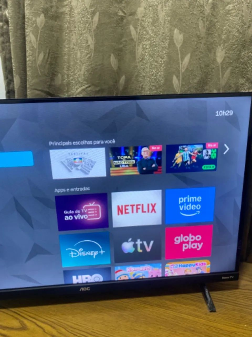 Smart TV AOC LED 32 Polegadas HD WI-FI Roku HDMI USB 32S5045 - Foto 2