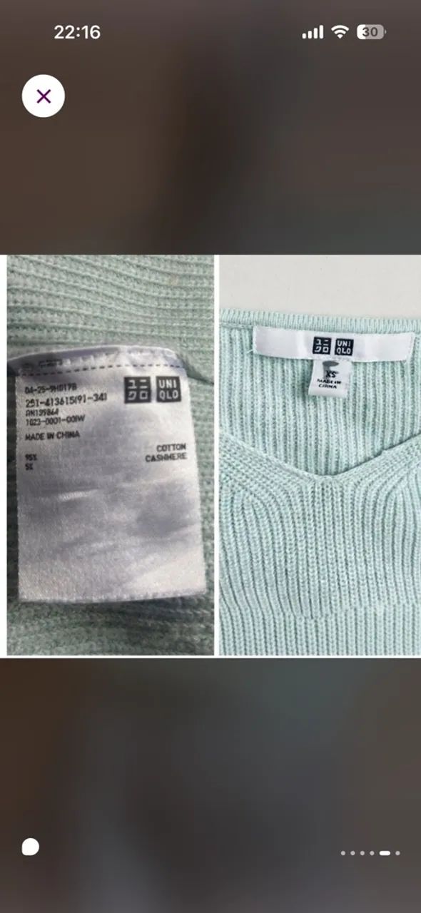 suéter uniqlo cashmere p - Foto 5