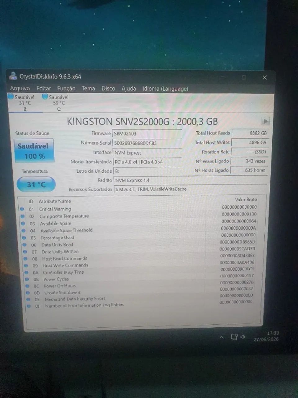 SSD 2TB Kingston original - Foto 3
