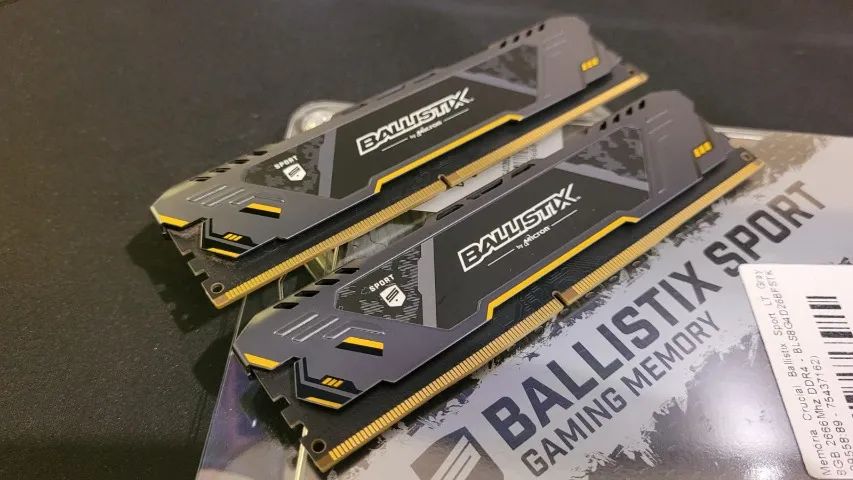 Kit Memória RAM ddr4 2x8 - 16Gb - 2666mhz - Crucial Ballistix