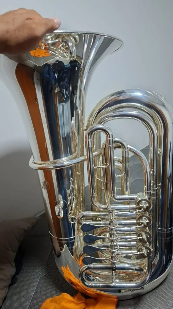 Tuba 5/4 Banhada a Prata - Foto 2
