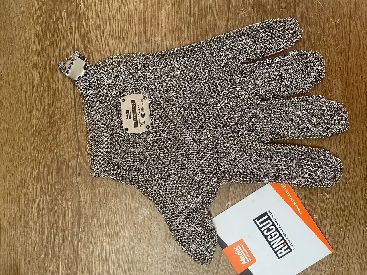 Luva de aço ringcut nova na caixa 