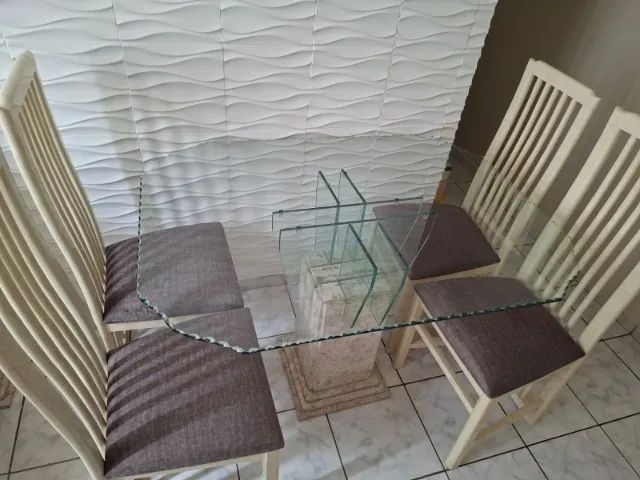 Mesa de vidro com 4 lugares  - Foto 5
