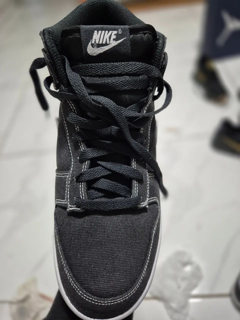Tênis Nike Dunk Mid Off Noir White - Foto 4
