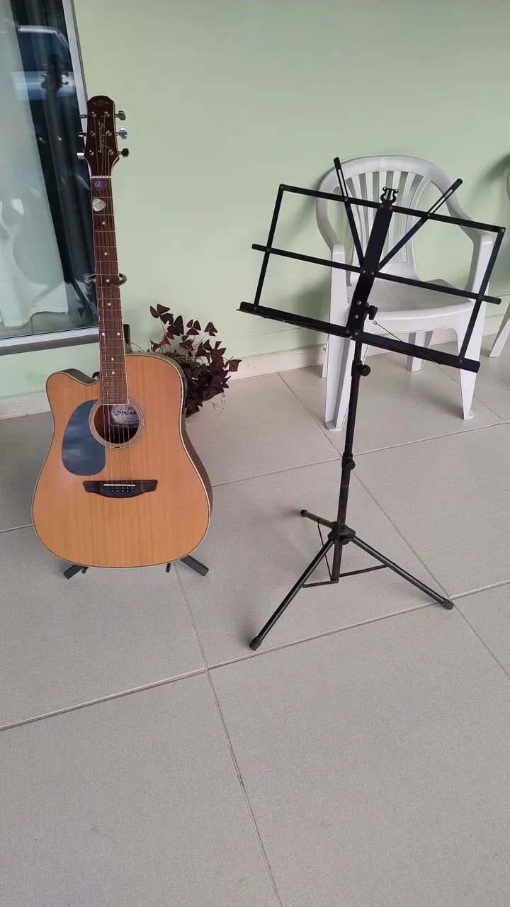 Violão Strinberg Aço Canhoto Elétrico com Estante e Suporte.  - Foto 2