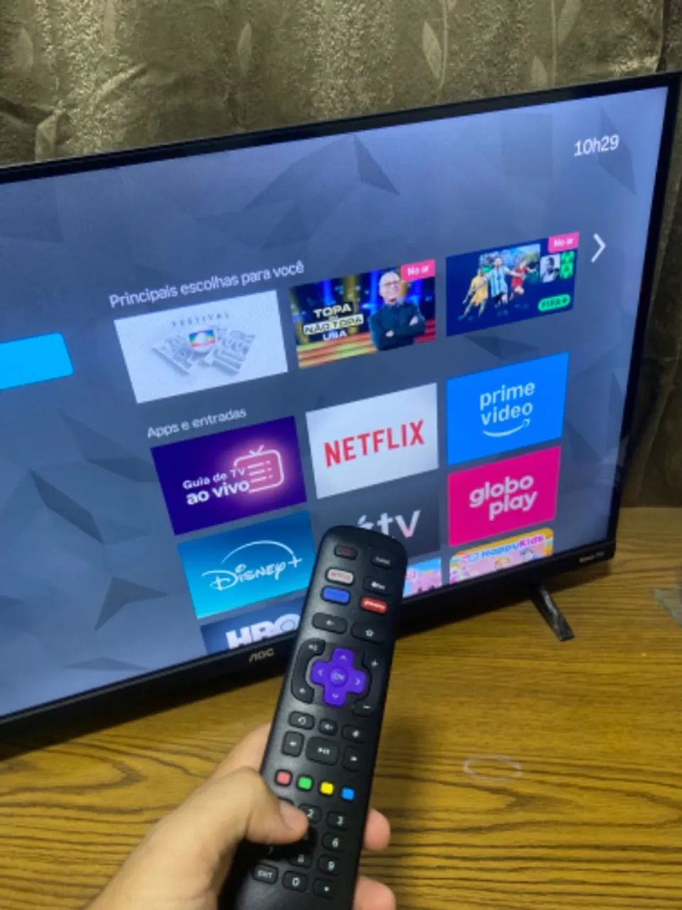 Smart TV AOC LED 32 Polegadas HD WI-FI Roku HDMI USB 32S5045 - Foto 3