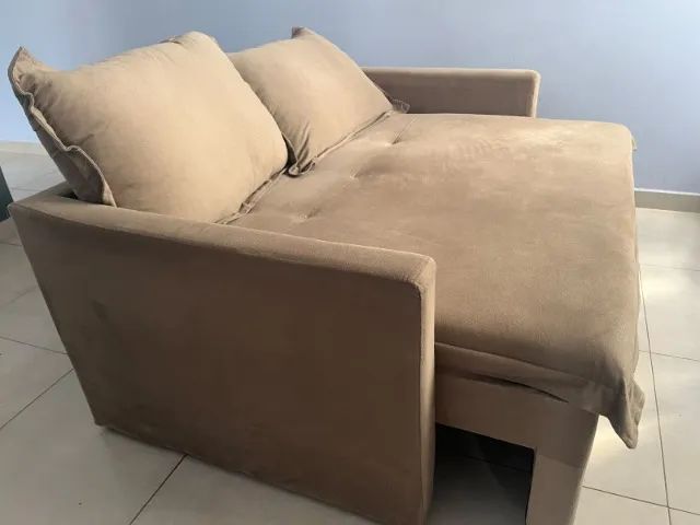 Sofá 2 lugares confortável em tom marrom - Foto 3