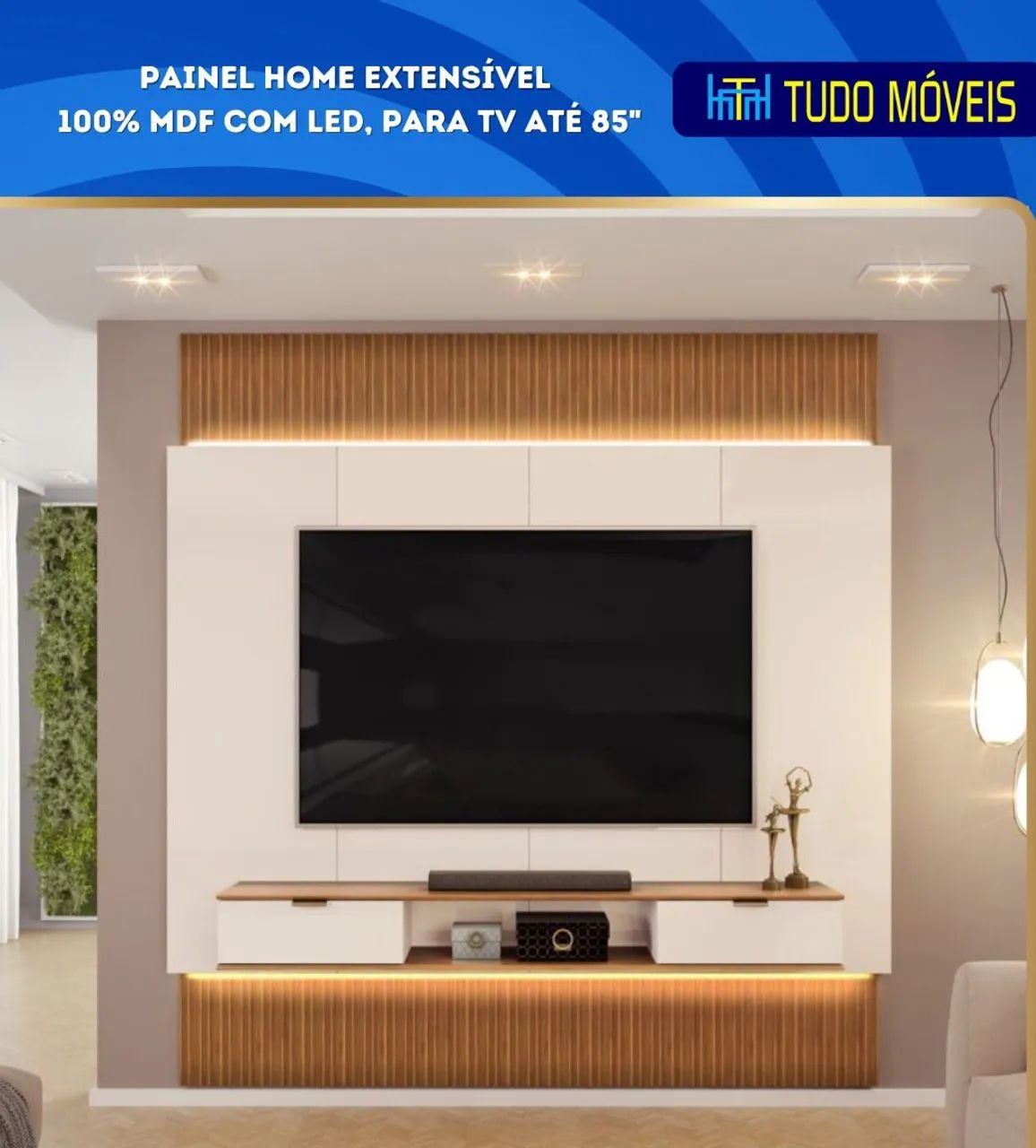 PAINEL HOME COM LED/LOJA TUDO MÓVEIS 