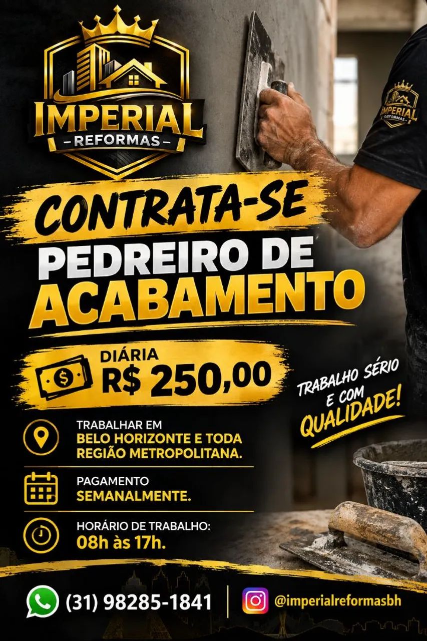 Vagas para pedreiro 