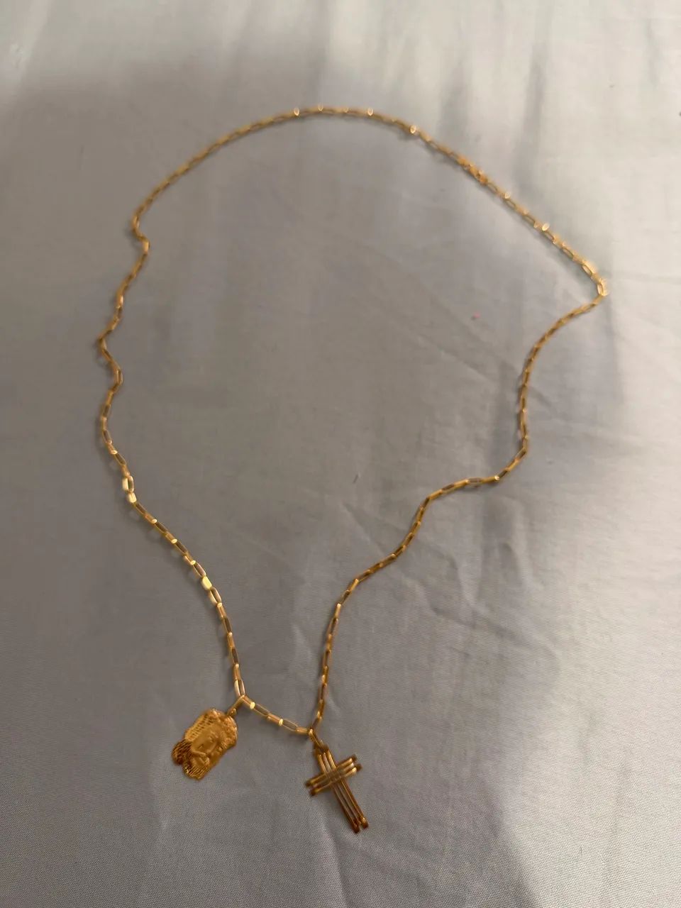 Cordão de ouro 18k + pingentes 