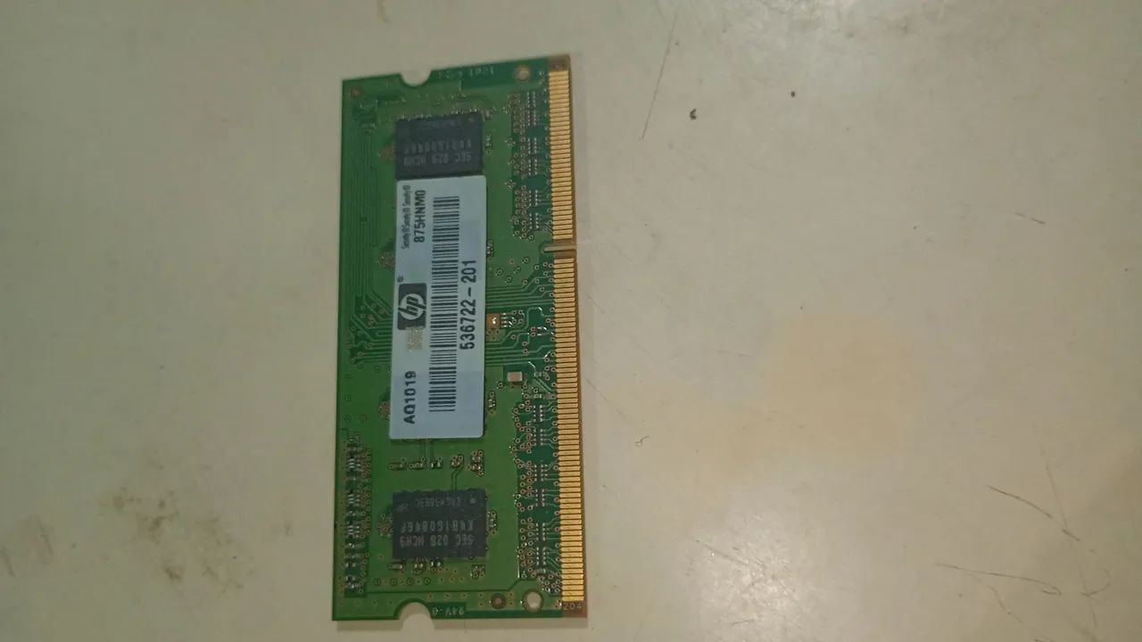 Memória ram ddr3 HP 2GB para notebook