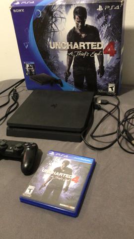 Ps4 slim com dois controles