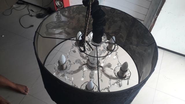 Lustre Mantra com 5 lampadas redoma estilo imperial - Foto 3