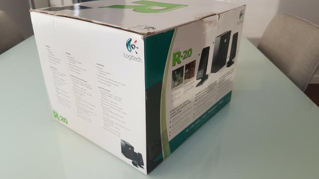 Sistema de Caixas de Som Logitech 2.1 canais Modelo R-20 - Foto 2