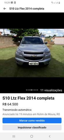 S10 Ltz Flex ano 2014 completa