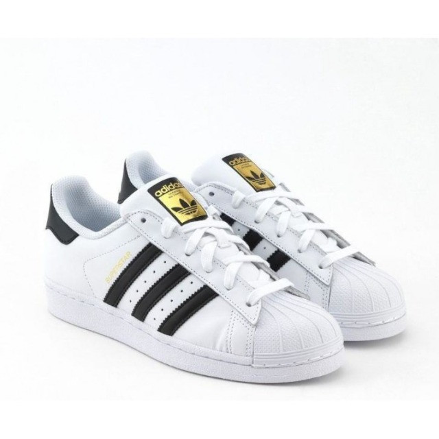 tenis adidas superstar feminino branco e preto