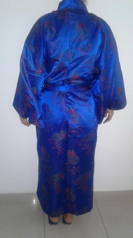 Kimono Feminino Coreano De Seda - Foto 2