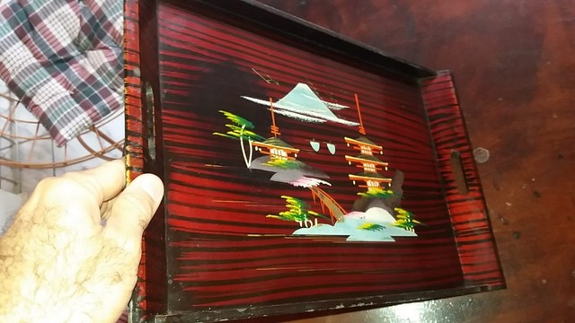 Antiguidade, Bandeja Musical Japonesa, Laca - Foto 4