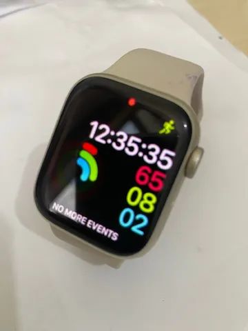 Apple Watch 7 41mm prata vitrine bateria 95% starlight brio - Foto 5