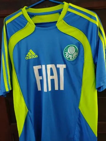 Camisa Palmeiras Adidas Azul e Verde Limão