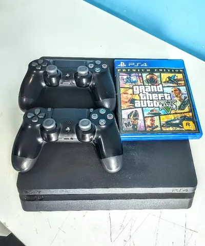 Console PS4 Slim 500GB com 2 Controles - 2 Anos de Garantia - JF GAMES