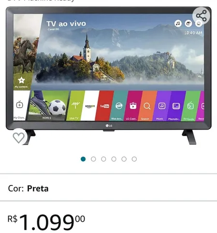 Tv smart 24 LG Semi Nova - Áudio, TV, vídeo e fotografia - Centro,  Carapicuíba 1261057804