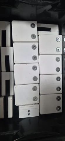 Presilha para vidro reta branco v/a corrimao