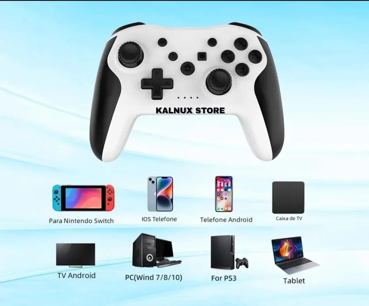 Controle Gamepad Sem Fio para Nintendo Switch, PS3, PC, Smartphone, TV Box - Foto 2