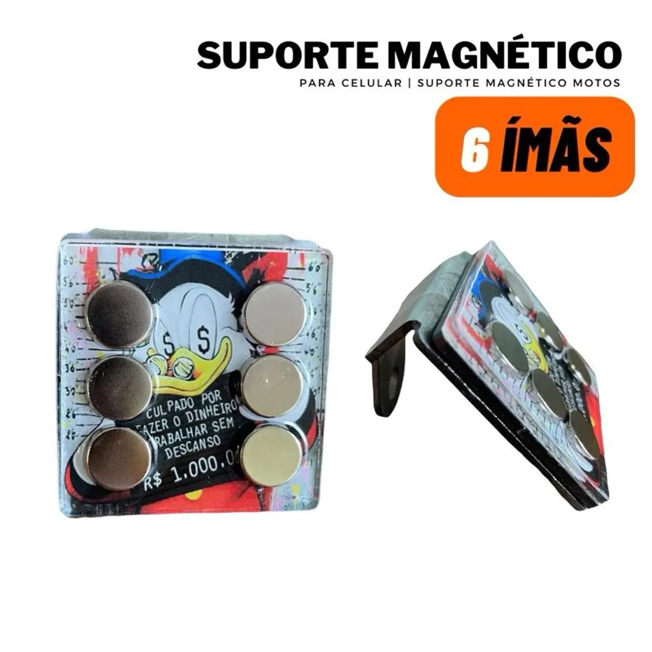 Suporte de celular para moto magnetico com 6 imã - Foto 6