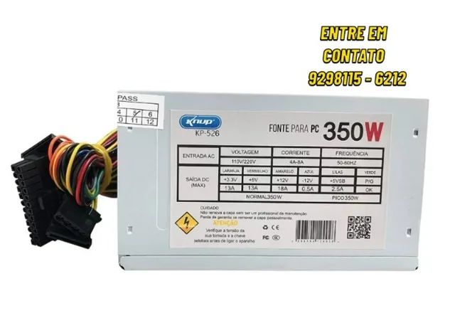 Fonte de Pc Computador 350W-Entregas 9h as 22h - Foto 2