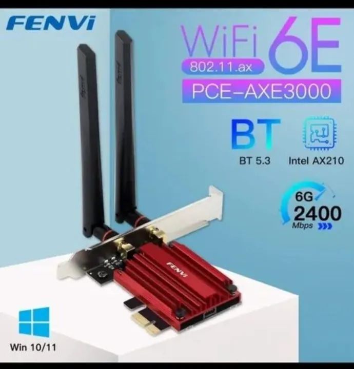 Placa de Rede PCIE Wi-fi 6E AX210