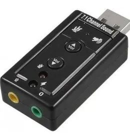 Placa de Áudio USB 7.1 canais 2 Entradas Fone e Microfone - Xtrad XT-2028