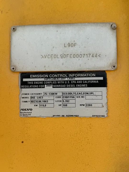 Pá carregadeira Volvo L90f 2009 - Foto 5