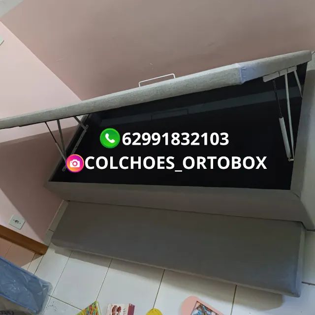 Box Baú Solteiro com auxiliar na espuma d28 selada