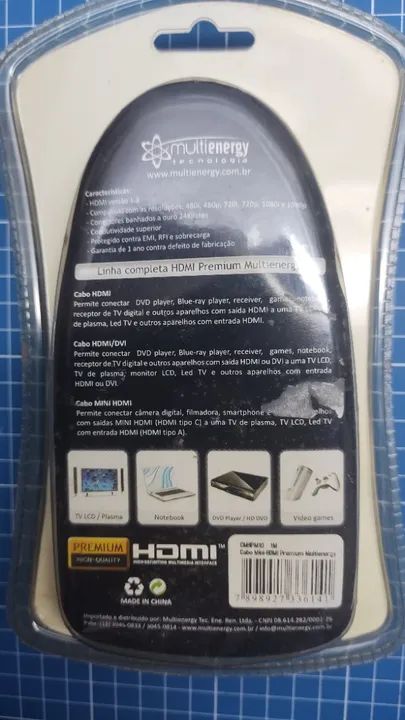 Cabo HDMI x HDMI mini Multienergy - Foto 2